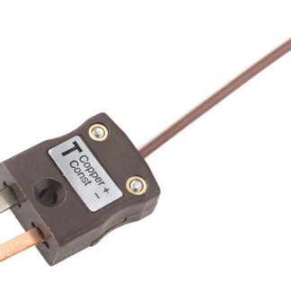 Termocoppia a giunzione esposta tipo T, Ø sonda 1/0.376mm, lungh. sonda 5m, +250°C