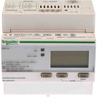 Contatore di energia Schneider Electric, Acti 9 iEM3000, 1-3 fasi, display LCD a 10 cifre
