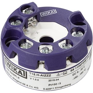 Trasmettitore di temperatura WIKA T15, -40°C→+85°C, ingresso PT100, 10 → 30 V