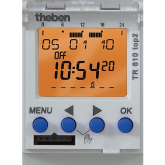 Temporizzatore per guida DIN Theben, SPDT, 12 → 24 V, 1 canale, Giorni, ore, minuti, secondi