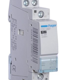 Contattore Hager, serie ESC, 2 poli, 1 NO + 1 NC, 25 A, 2,9 VA, bobina 230 V ca