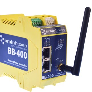 Computer industriale Brainboxes Neuron Edge 120 x 45 x 99 mm 1,2 Ghz, RAM 4GB (Flash) / 1GB (RAM), compatibile Linux