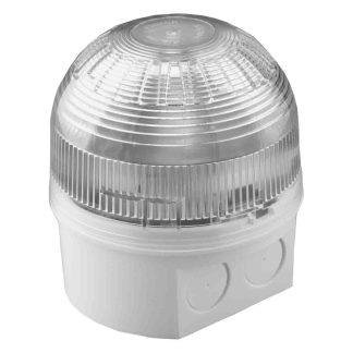 Segnalatore acustico e luminoso Klaxon, Trasparente, 17 → 60 V c.c., 106dB a 1 m, IP65