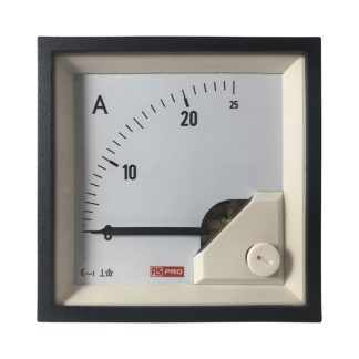 Amperometro analogico da pannello RS PRO, max 25 (Input)A, c.a., foro L 68mm x H 68mm, 1%