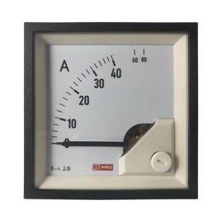 Amperometro analogico da pannello RS PRO, max 80 (Input)A, c.a., foro L 68mm x H 68mm, 1%