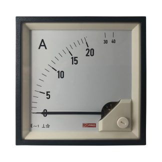 Amperometro analogico da pannello RS PRO, max 40 (Input)A, c.a., foro L 92mm x H 92mm, 1%
