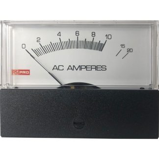 Amperometro analogico da pannello RS PRO, max 20 (Input)A, c.a., foro L 74mm x H 76mm, ±1,5%