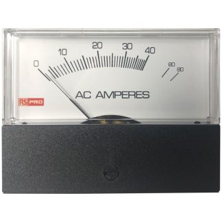 Amperometro analogico da pannello RS PRO, max 80 (Input)A, c.a., foro L 74mm x H 76mm, ±1,5%