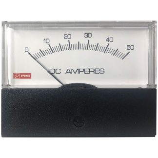 Amperometro analogico da pannello RS PRO, max 50 (Input)A, c.c., foro L 74mm x H 76mm, ±1,5%