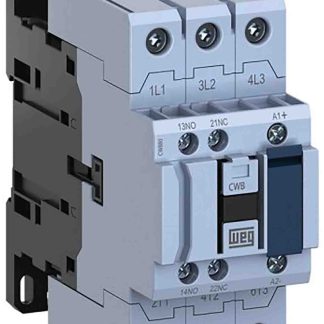 Contattore Reversibile WEG, 3 poli, 1 NO + 1 NC, 40 A, 18,5 kW, bobina 24 V c.c.