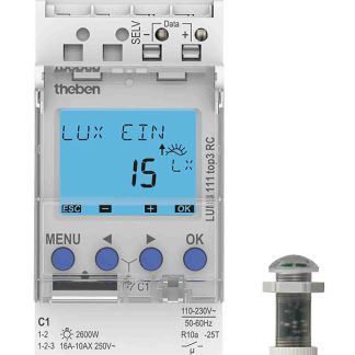 Temporizzatore per guida DIN Theben, SPDT, 110→ 230 V c.a., 1 canale, Minuti
