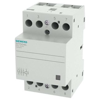 Contattore Reversibile Siemens, serie 5TT INSTA, 4 poli, 4 NA, 40 A, bobina 220 V c.c.