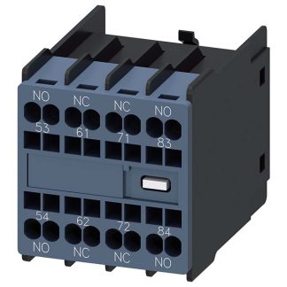 Contatto ausiliario Siemens, 4 contatti, 2NC + 2NO, montaggio a innesto, serie 3RH2911