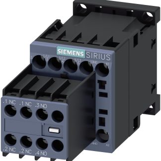 Contattore Reversibile Siemens, serie Size S00, 3RT2, 3 poli, 2 NO + 2 NC, 9 A, 4 kW, bobina 24 V c.c.
