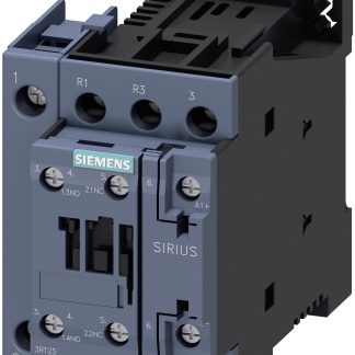 Contattore Reversibile Siemens, serie Size S0, 3RT25, 4 poli, 2 NO + 2 NC, 25 A, 11 kW, bobina 24 V c.c.