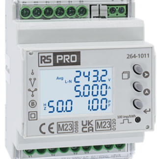 Contatore di energia RS PRO, 1-3 fasi, display LCD