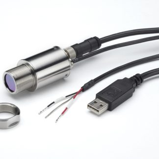 Sensore di temperatura IR Calex, temperatura +45°C → +300°C, Sensore di temperatura, 4-20 mA, cavo da 1m