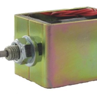 Solenoide lineare A spinta Mecalectro, 12 V dc, corsa max. 18mm, tenuta 5 → 40N