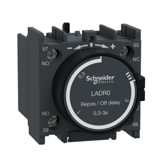 Timer pneumatico Schneider Electric LADR0 D per uso con TeSys Deca CAD, TeSys Deca LC1D, TeSys F CR1F, TeSys F LC1F