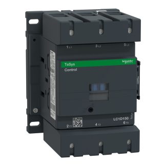 Contattore Schneider Electric, serie LC1D, 3 poli, 3NO, 150 A, 80 kW, bobina 230 V ac