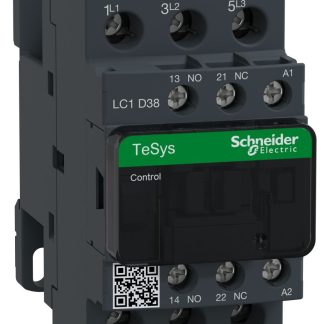 Contattore Schneider Electric, serie LC1D, 3 poli, 3 NA, 38 A, 18,5 kW, bobina 230 V c.a.