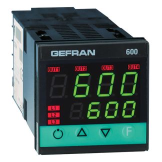 Termoregolatori PID Gefran 600, 100 V c.a., 240 V c.a., 48 x 48 (1/16 DIN)mm, 3 uscite Relè