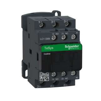 Contattore Schneider Electric, serie LC1D, 3 poli, 3 NA, 9 A, 4 kW, bobina 220 V c.a.