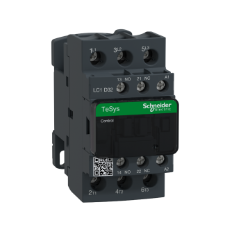 Contattore Monitoraggio motore trifase Schneider Electric, serie LC1D, 3 poli, 3 NA, 32 A, 15 kW, bobina 220 V c.a.