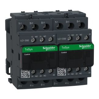 Contattore Reversibile Schneider Electric, serie LC2D, 3 poli, 3 NA, 32 A, 15 kW, bobina 24 V c.a.
