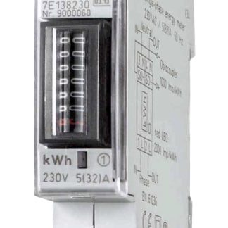 Contatore di energia Finder, 7E Series, monofase fasi, display meccanico a 7 cifre