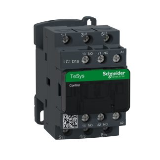 Contattore Schneider Electric, serie LC1D, 3 poli, 3 NA, 18 A, 7,5 kW, bobina 230 V ca