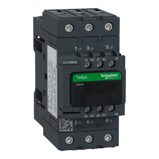 Contattore Schneider Electric, serie LC1D, 3 poli, 3 N/A, 80 A, 30 kW, bobina 48 V c.a.