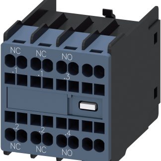 Contatto ausiliario Siemens, 3 contatti, 1NO + 2NC, montaggio a innesto