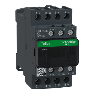 Contattore Schneider Electric, serie LC1D, 4 poli, 4 NA, 25 A, bobina 12 V c.c.