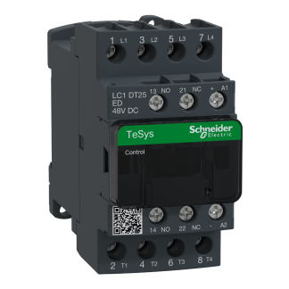 Contattore Schneider Electric, serie LC1D, 4 poli, 4 NA, 25 A, bobina 48 V c.c.