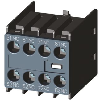 Contatto ausiliario Siemens, 4 contatti, 1NC + 3NO, montaggio a innesto, serie 3RH2