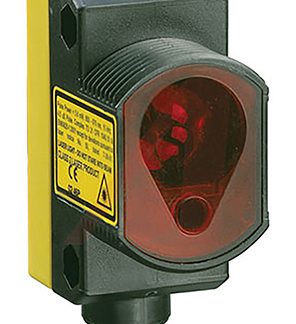 Sensore fotoelettrico Cilindrico Banner, a diffusione, rilevamento 450 mm, uscita NPN