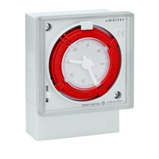Temporizzatore per guida DIN Muller, 230 V, 1 canale, Ore
