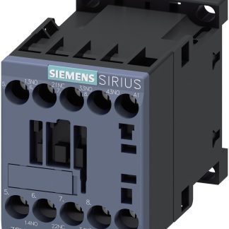 Relè contattore Siemens, serie 3RH2, 4 poli, 3NO + 1NC, 10 A, bobina 110 V c.a.