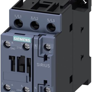Contattore Siemens, serie Size S0, 3RT2, 3 poli, 3 NA, 32 A, 15 kW, bobina 24 V c.a.