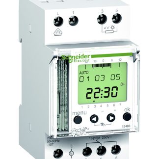 Temporizzatore per guida DIN Schneider Electric, 250 V c.a., 1 canale, Ore, Minuti, Secondi, Digitale