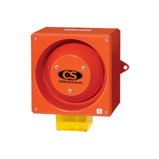 Segnalatore acustico e luminoso Clifford & Snell serie YL80, Giallo, 115 V c.a., 116dB a 1 m, IP66