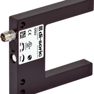 Sensore fotoelettrico a forcella Di-Soric, a fibra ottica, rilevamento 40 mm, uscita NPN, PNP