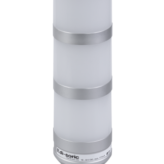 Torretta di segnalazione Di-Soric, 24 V, LED, 3 elementi, lenti Rosso/Giallo/Verde, con Nessuno