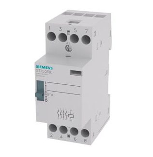 Contattore Siemens, serie 5TT INSTA, 4 poli, 4NO, 25 A, bobina 220 V ca/cc