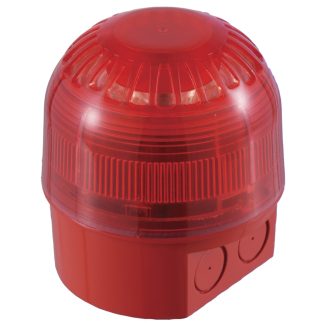 Segnalatore acustico e luminoso Klaxon, Rosso, 17 → 60 V c.c., 106dB a 1 m, IP21