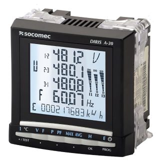 Contatore di energia Socomec, DIRIS A30, 1-3 fasi, display LCD retroilluminato