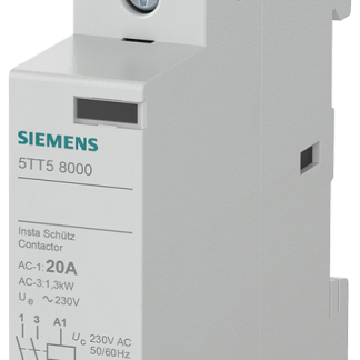 Contattore Reversibile Siemens, serie 5TT INSTA, 2 poli, 2 NA, 20 A, bobina 230 V c.a.
