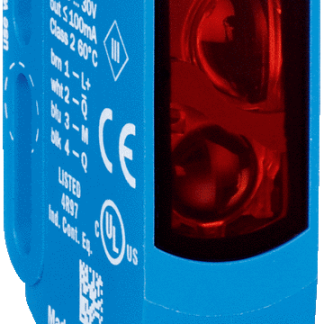 Sensore fotoelettrico Rettangolare SICK, a soppressione di sfondo, rilevamento 20 mm → 500 mm, uscita PNP