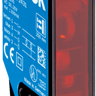 Sensore fotoelettrico Rettangolare SICK, a soppressione di sfondo, rilevamento 20 mm → 350 mm, uscita PNP